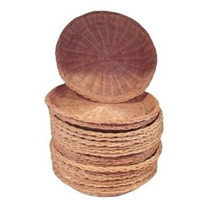 VINTAGE WICKER 10” PAPER PLATE HOLDERS LOT OF 19